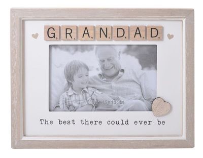 Scrabble Heart Frame - Grandad