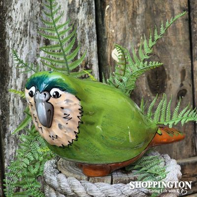 NZ Made Garden Ornament - Splashy Bird Art / Kakapo