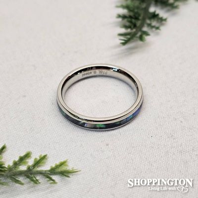 Ring - Stainless Steel Paua 4mm