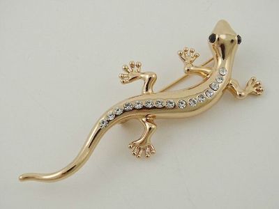 Brooch - Rose Gold Lizard
