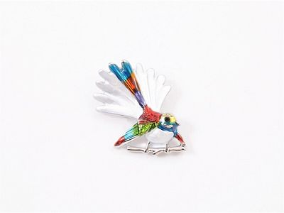 Brooch - Colourful Fantail