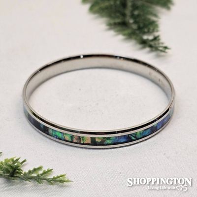 Bracelet - Bevelled Paua Inlay Stainless Steel