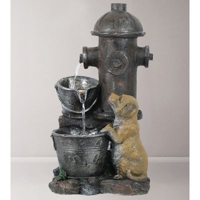 Water Fountain - Puppy &amp; Hydrant  (indoor)