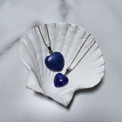 Necklace - Heart Shaped Lapis Lazuli
