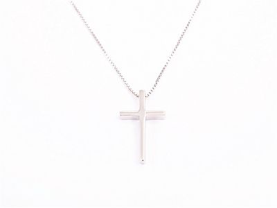 Necklace - 925 sterling silver cross pendant and chain