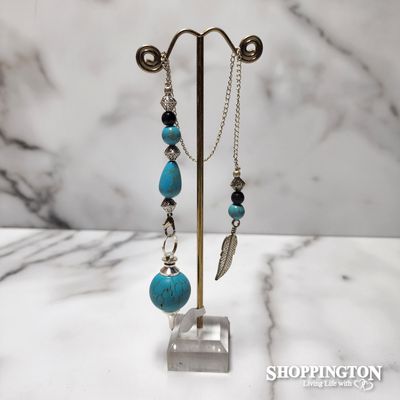 Pendulum Turquoise Ball with Feather