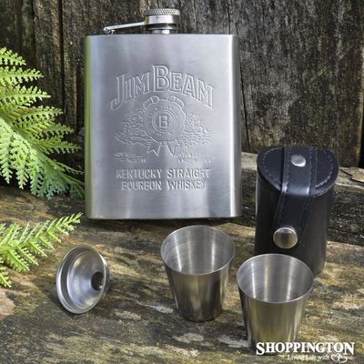 Jim Beam Hip Flask Set