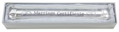 Silver Marriage Cerificate Holder