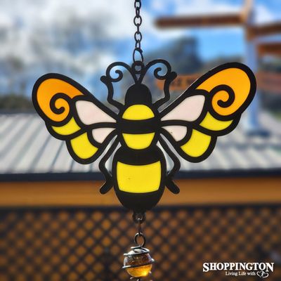 Wind Chime (stained glass look) - Bee