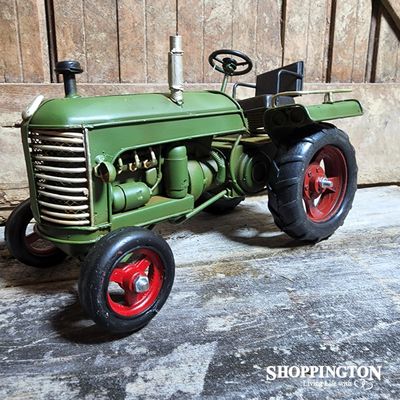 Die Cast Metal Vintage Green Tractor