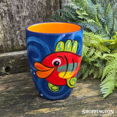 NZ Made Hand Painted -Red Fish Blokes Mug