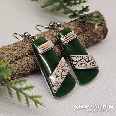 Earrings - Green Toki Laser