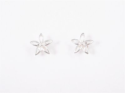 Earrings - Sterling Silver Star Flower Stud