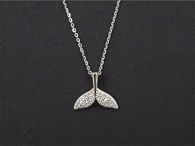 Sterling Silver - Whale Tail Pendant