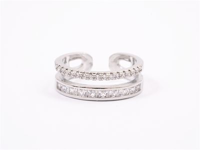 Ring - Double Band Diamante