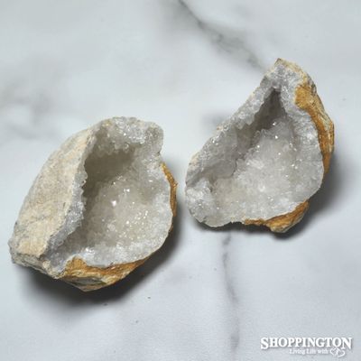 White Quartz Geode (half) - 8cm approx