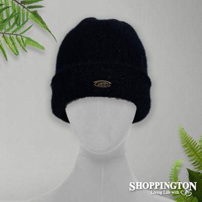 NZ Made Koru Knitwear - Possum Merino Beanie / Black