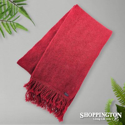 NZ Made Koru Knitwear - Possum Merino Scarf / Red