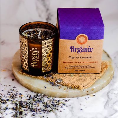 Organic Goodness - Smudge Scented Candles / Sage &amp; Lavender