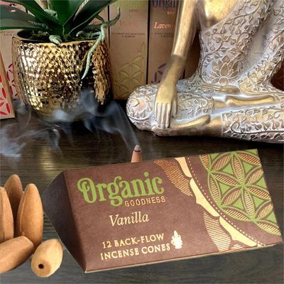 Organic Goodness Backflow Incense Cones / Vanilla