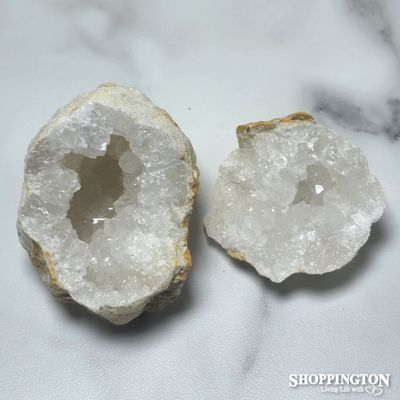 White Quartz Geode (half) - 9cm