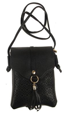 Eleanor Tassel Crossbody Handbag - Black
