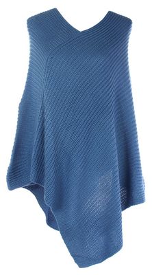 Poncho - Ally Classic Knit - Sapphire