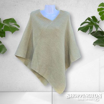 Poncho - Ally Classic Knit - Moss