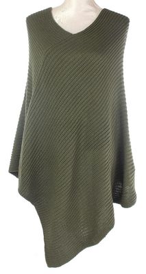 Poncho - Ally Classic Knit - Green