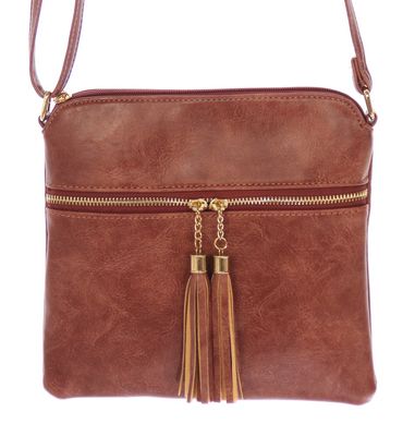 Handbag - Lara Twin Tassle - Tan