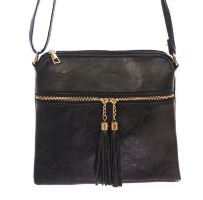 Handbag - Lara Twin Tassle - Black