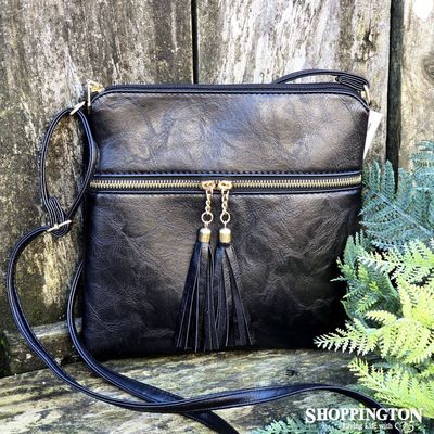 Handbag - Lara Twin Tassle - Black