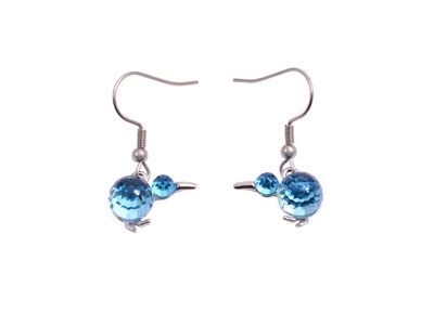 Earrings - Swarovski Crystal Kiwi - Blue
