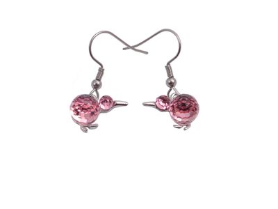 Earrings - Swarovski Crystal Kiwi - Pink
