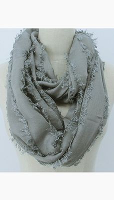 Snood - Grey Tufted Squares