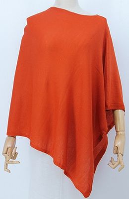Poncho - Light Knit Orange