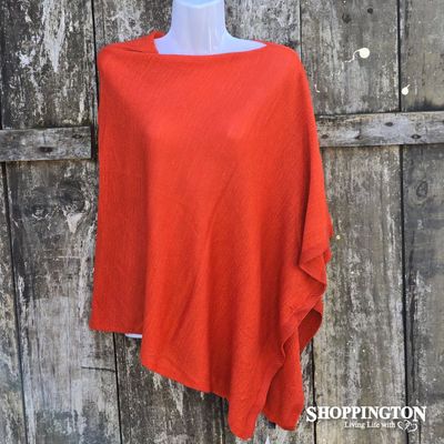 Poncho - Light Knit Orange