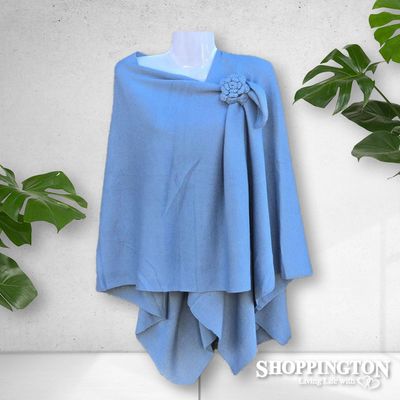 Cape - Rose Shoulder - Powder Blue