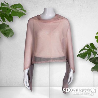 Poncho - Fine Knit Blush