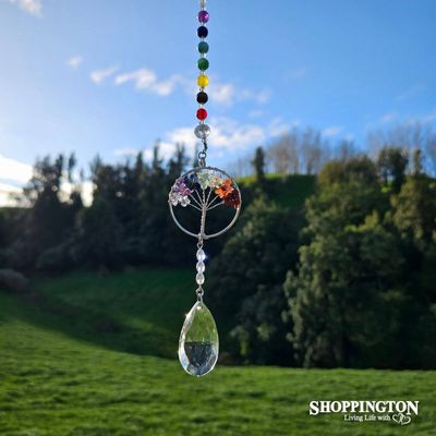 Crystal Tree of Life Suncatcher - 7 Chakra