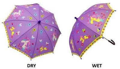 Colour Changing Kids Umbrella - Unicorn