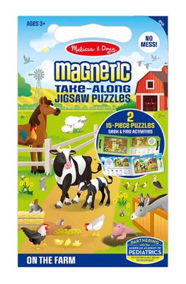 Melissa &amp; Doug Magnetic Take-Along Jigsaw Puzzles - On The Farm