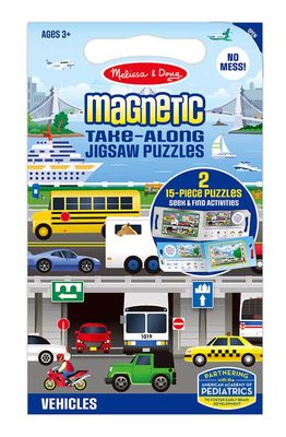 Melissa &amp; Doug Magnetic Take-Along Jigsaw Puzzles - Vehicles