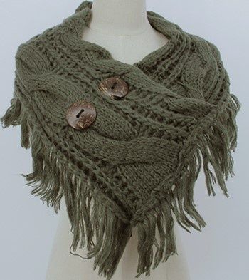 Scarf - Large Button - Forest