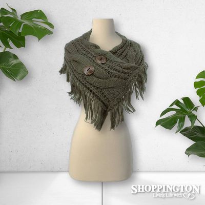 Scarf - Large Button - Forest