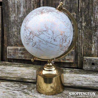 Decorative  World Globe on Gold Base