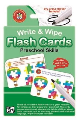 Write &amp; Wipe Flash Cards - Preschool Skills