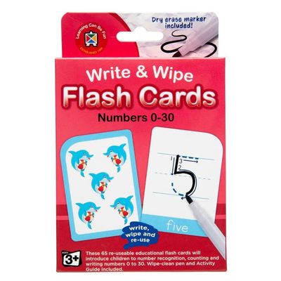 Write &amp; Wipe Flash Cards - Number 0-30