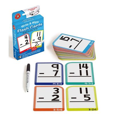Write &amp; Wipe Flash Cards - Subtraction 0-15
