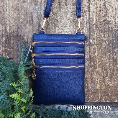 Crossbody Bag - 3 Zip Navy